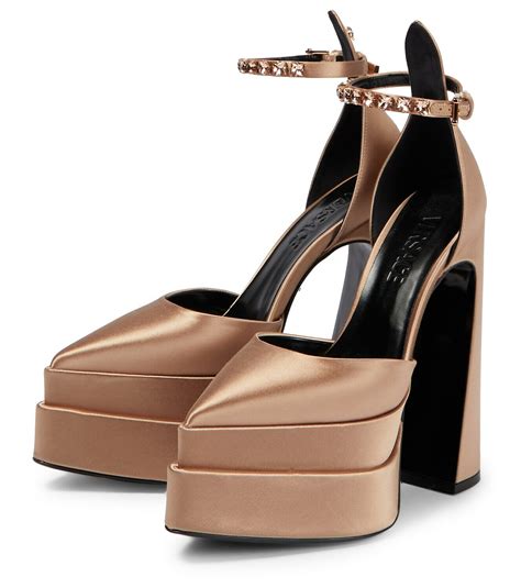 versace satin platform pumps|versace aevitas pointy platform pumps.